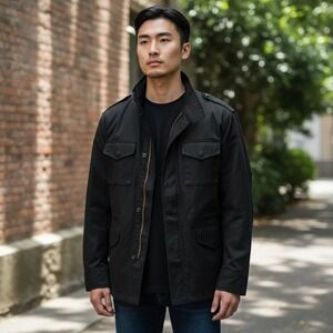 Vintage Jordan Craig Black Cotton Polyester Field Jacket Hooded Size 5X NEW‎